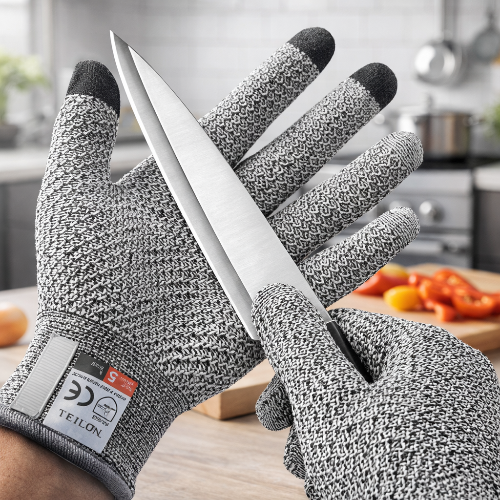 Velyra Level 5 Anti-Cut Touchscreen Gloves with Pineapple Grip