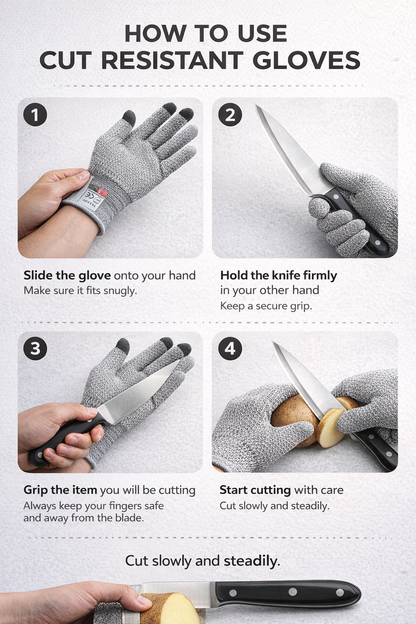 Velyra Level 5 Anti-Cut Touchscreen Gloves with Pineapple Grip